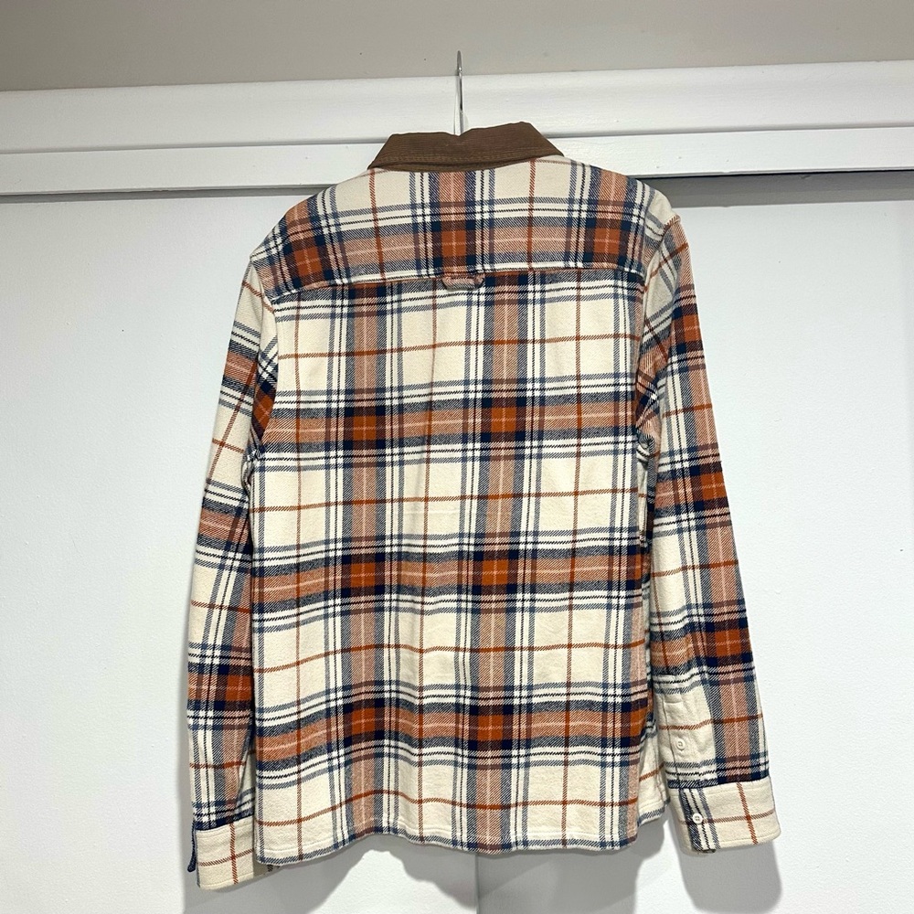 Madewell Men’s Plaid Button-Down Shirt with Corduroy Collar (Size Medium) - Picture 4 of 5